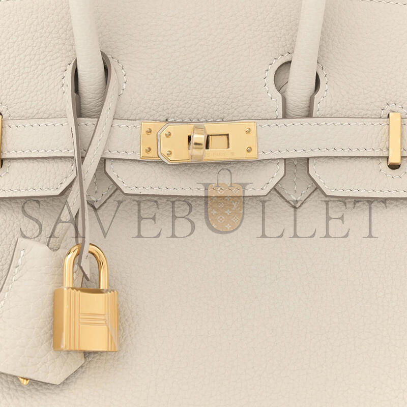 H**me5 master birkin 25 retourne togo craie gold hardware h041344cc10 (25*20*13cm)